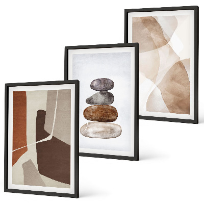 Set di 3 quadri pittura astratta moderna