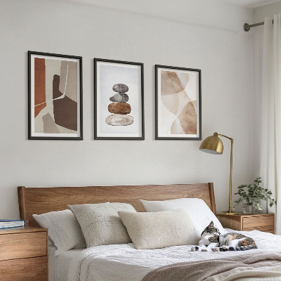 Set di 3 quadri pittura astratta moderna