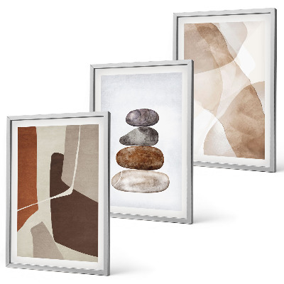 Set di 3 quadri pittura astratta moderna