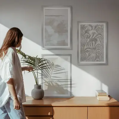 Composizione di quadri dal design astratto moderno