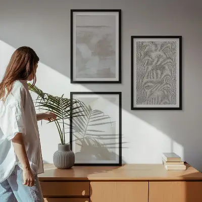 Composizione di quadri dal design astratto moderno