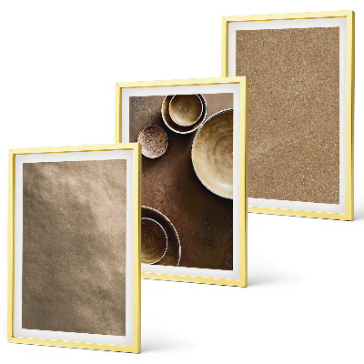 Set di 3 quadri Strutture minimaliste in pietra