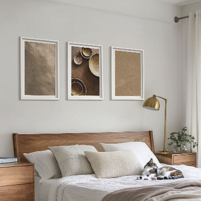 Set di 3 quadri Strutture minimaliste in pietra