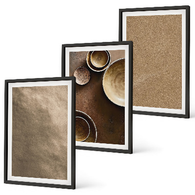 Set di 3 quadri Strutture minimaliste in pietra