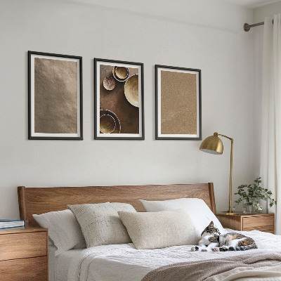 Set di 3 quadri Strutture minimaliste in pietra