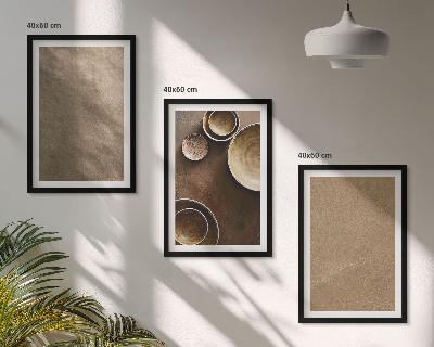 Set di 3 quadri Strutture minimaliste in pietra