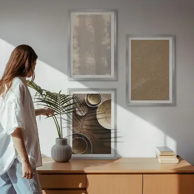 Composizione di quadri con strutture di texture minimaliste