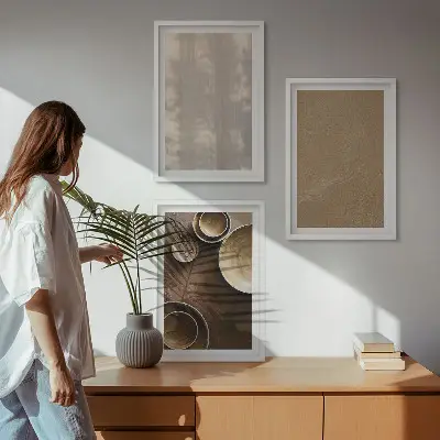 Composizione di quadri con strutture di texture minimaliste