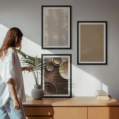 Composizione di quadri con strutture di texture minimaliste