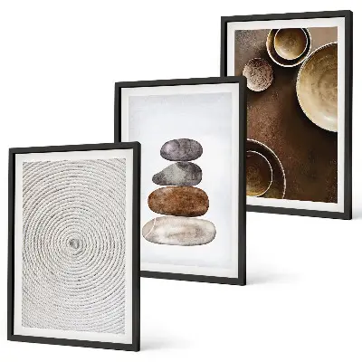 Set di quadri incorniciati ispirati alle texture nell'arte moderna