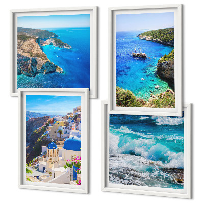 Galleria a parete Vedute greche di Santorini Oia