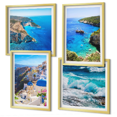 Galleria a parete Vedute greche di Santorini Oia