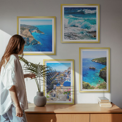 Galleria a parete Vedute greche di Santorini Oia