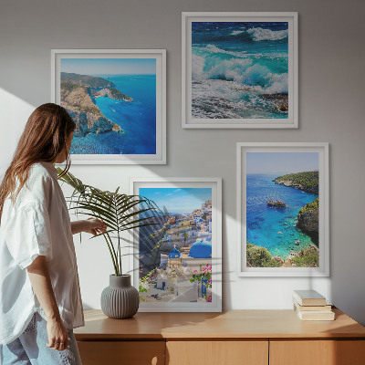 Galleria a parete Vedute greche di Santorini Oia