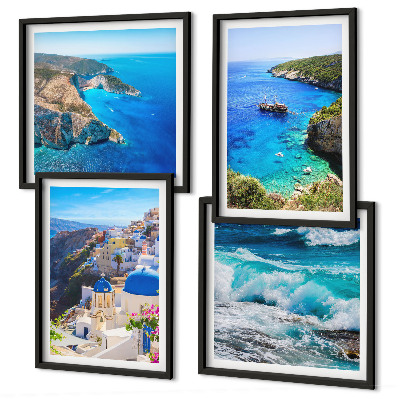 Galleria a parete Vedute greche di Santorini Oia