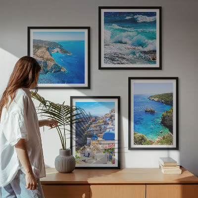Galleria a parete Vedute greche di Santorini Oia