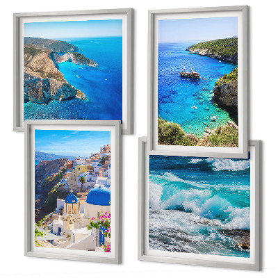 Galleria a parete Vedute greche di Santorini Oia
