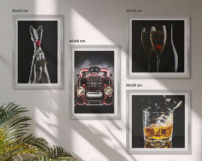 Galleria a parete Gambe di donna rosa auto vino