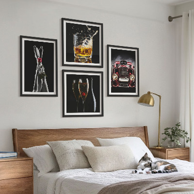 Galleria a parete Gambe di donna rosa auto vino