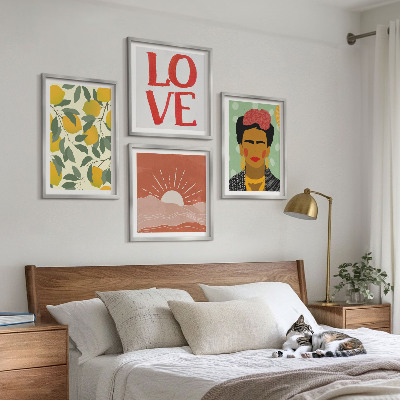Galleria a parete Limoni iscrizione amore paesaggio Frida