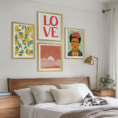Galleria a parete Limoni iscrizione amore paesaggio Frida