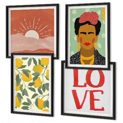 Galleria a parete Limoni iscrizione amore paesaggio Frida