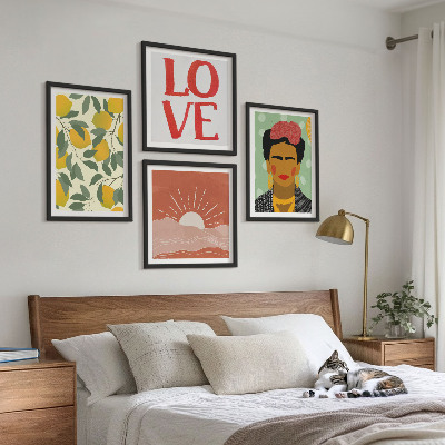 Galleria a parete Limoni iscrizione amore paesaggio Frida