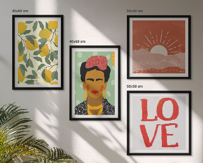 Galleria a parete Limoni iscrizione amore paesaggio Frida