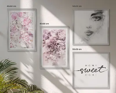 Peonie ritratto di una donna a casa galleria a parete
