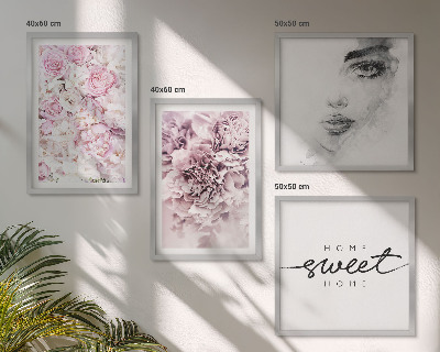 Galleria a parete Peonie ritratto di una donna a casa