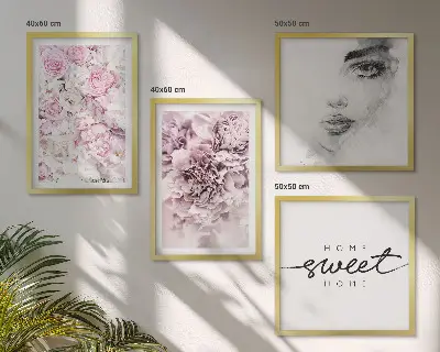 Peonie ritratto di una donna a casa galleria a parete