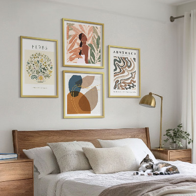 Polittico con cornice Poster in stile boho dai colori pastello