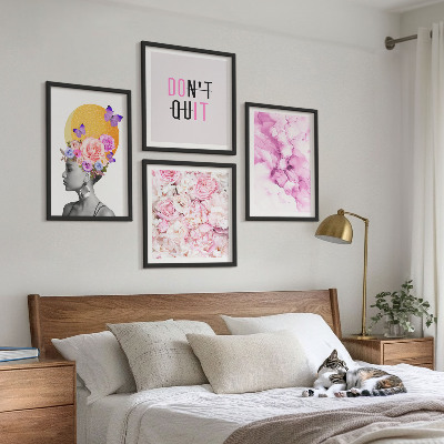 Galleria a parete Fiori, ritratto astratto di una donna