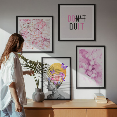 Galleria a parete Fiori, ritratto astratto di una donna
