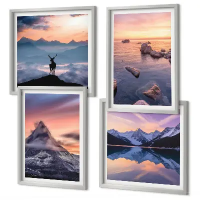 Galleria a parete paesaggi di montagne e laghi Jelen