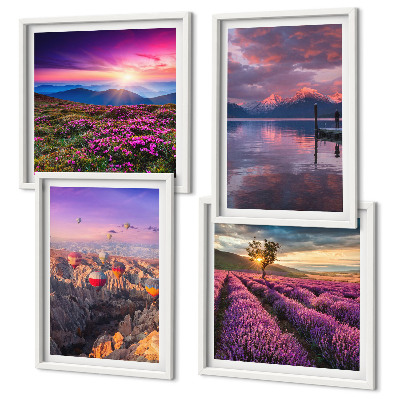 Galleria a parete Tramonto sui campi di lavanda
