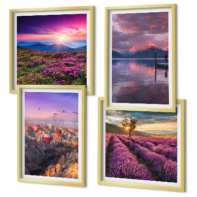 Galleria a parete Tramonto sui campi di lavanda