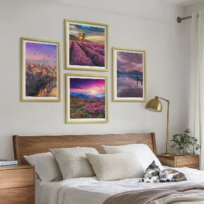 Tramonto sui campi di lavanda galleria a parete