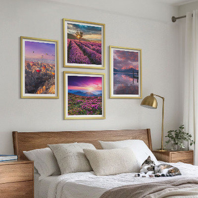 Galleria a parete Tramonto sui campi di lavanda