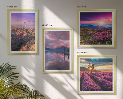 Galleria a parete Tramonto sui campi di lavanda