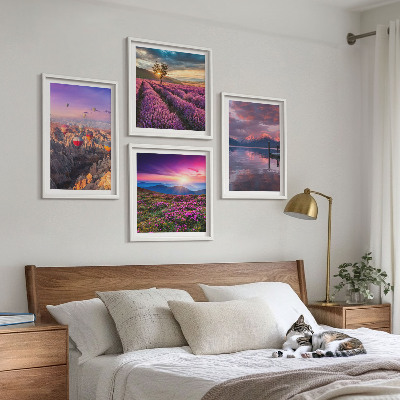 Galleria a parete Tramonto sui campi di lavanda