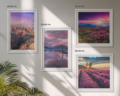 Galleria a parete Tramonto sui campi di lavanda
