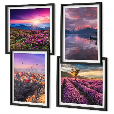 Tramonto sui campi di lavanda galleria a parete