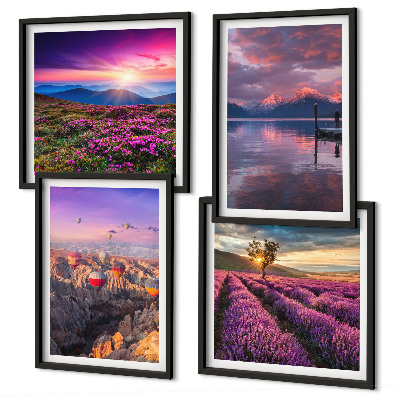 Galleria a parete Tramonto sui campi di lavanda