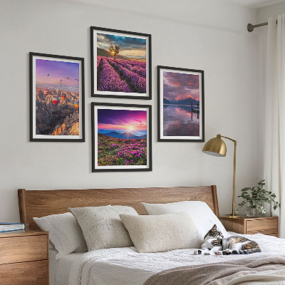 Galleria a parete Tramonto sui campi di lavanda