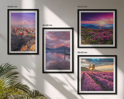 Galleria a parete Tramonto sui campi di lavanda