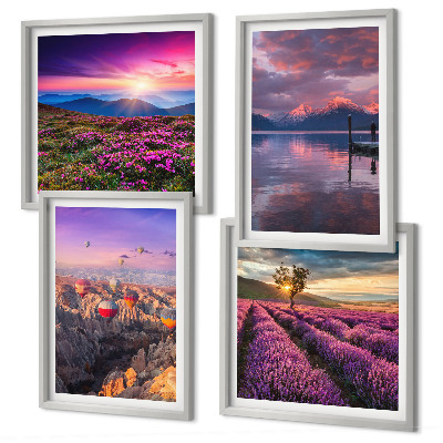 Galleria a parete Tramonto sui campi di lavanda