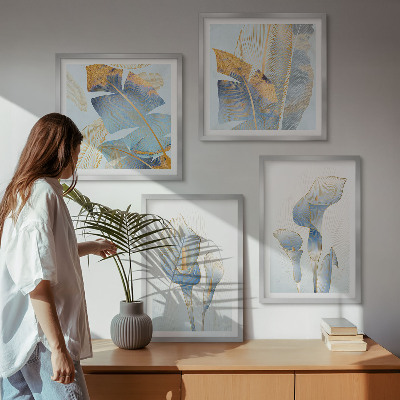 Galleria a parete Fiori blu sullo sfondo
