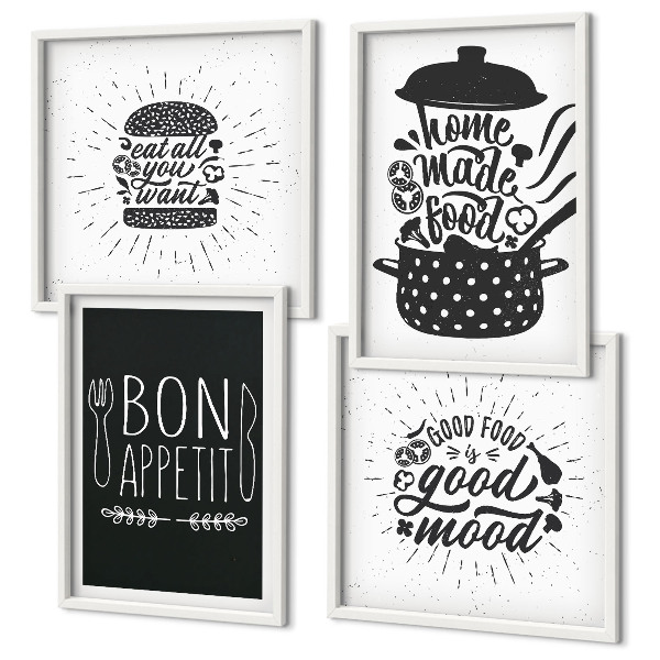 Polittico con cornice Grafica cibo culinario slogan