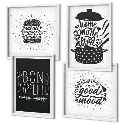 Polittico con cornice Grafica cibo culinario slogan